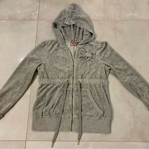 Juicy Couture Heather Gray Zip Up Hoodie